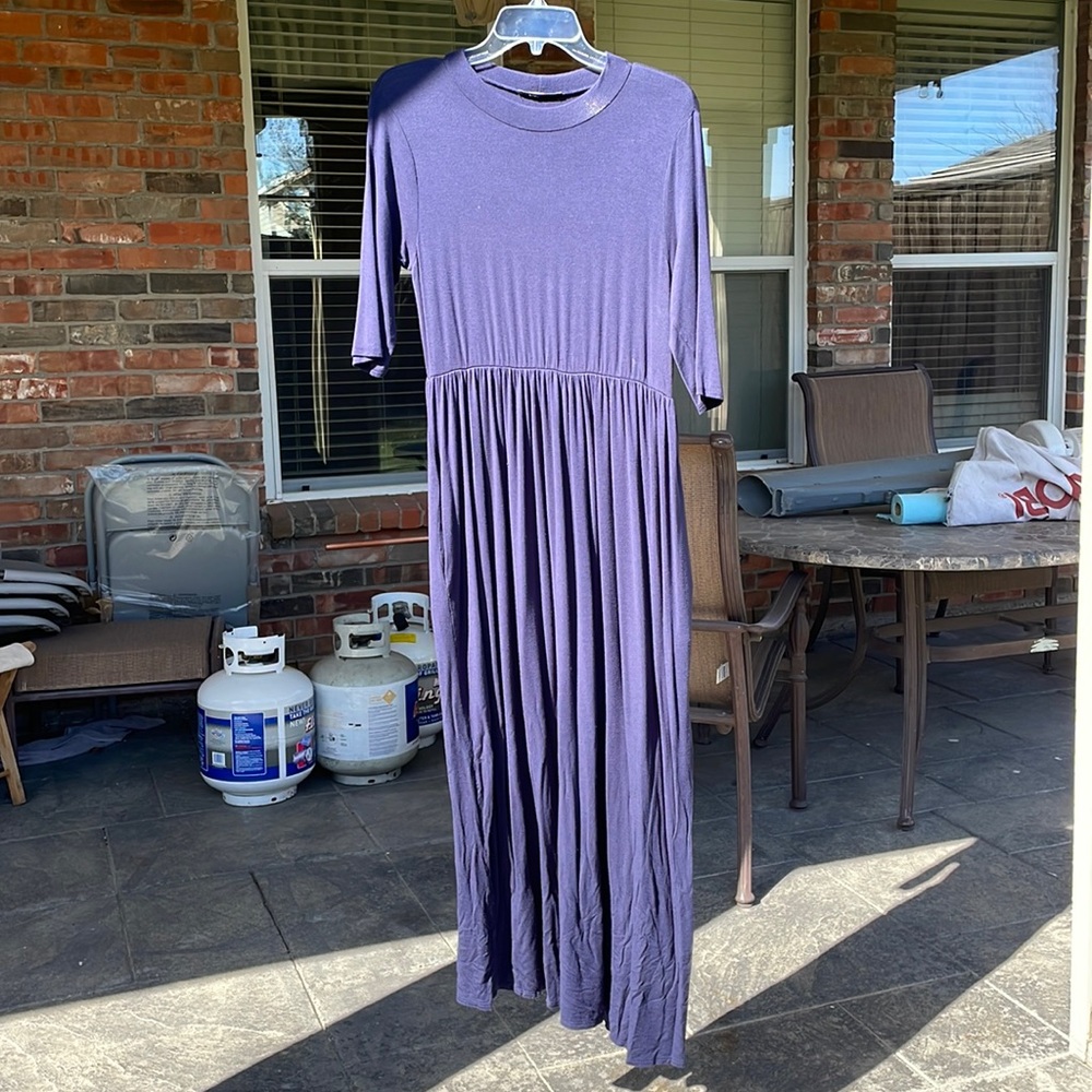 Navy blue long dress